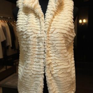 Betsey Johnson Textured Cream Vest